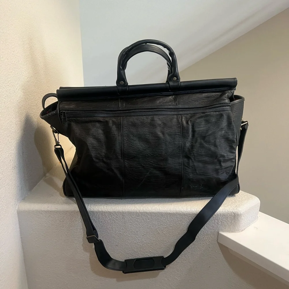 Unbranded Black Leather Messanger Bag Laptop Briefcase Shoulder‎ Travel Bag